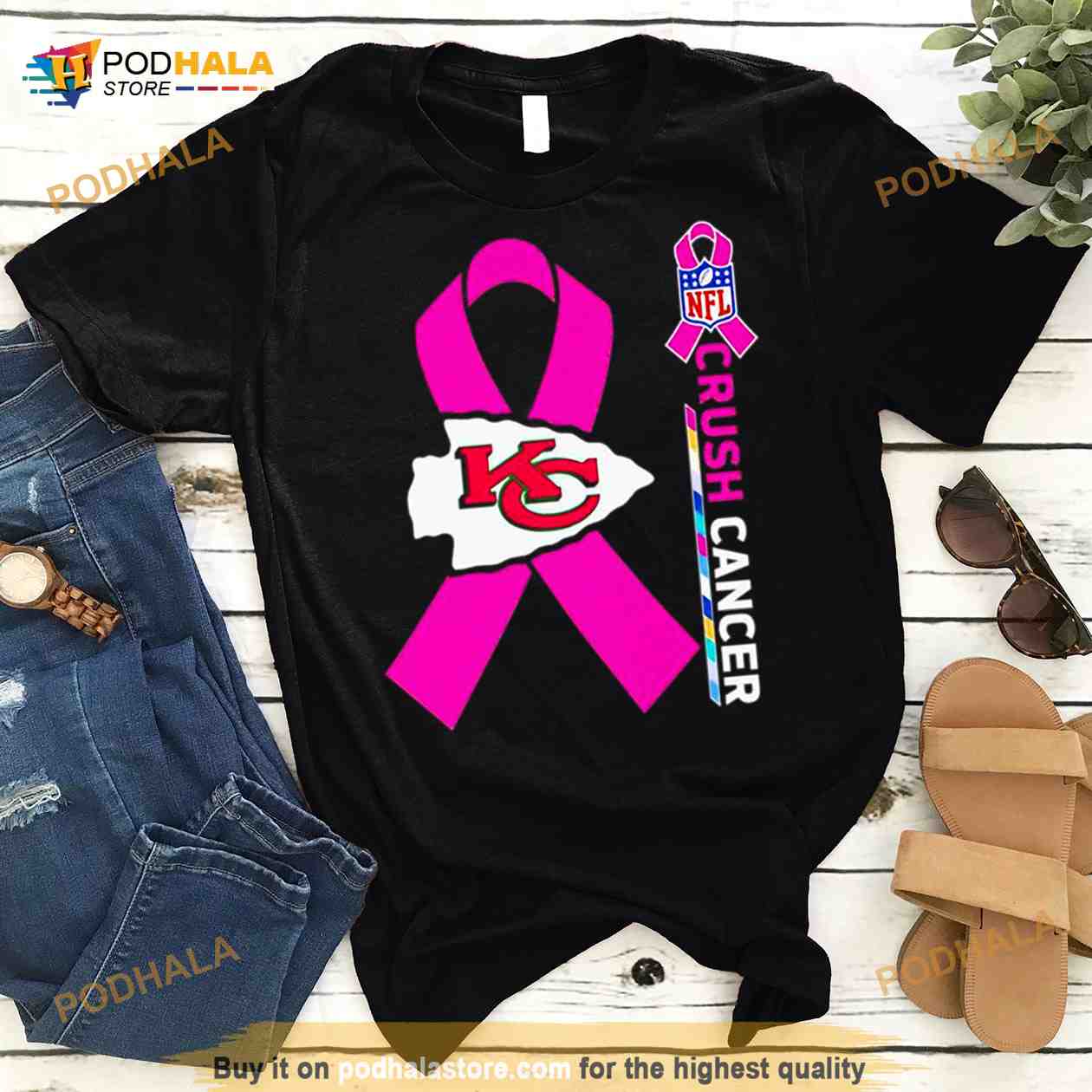 NFL Crush Cancer Kansas City Chiefs Shirt, hoodie, sweater, long