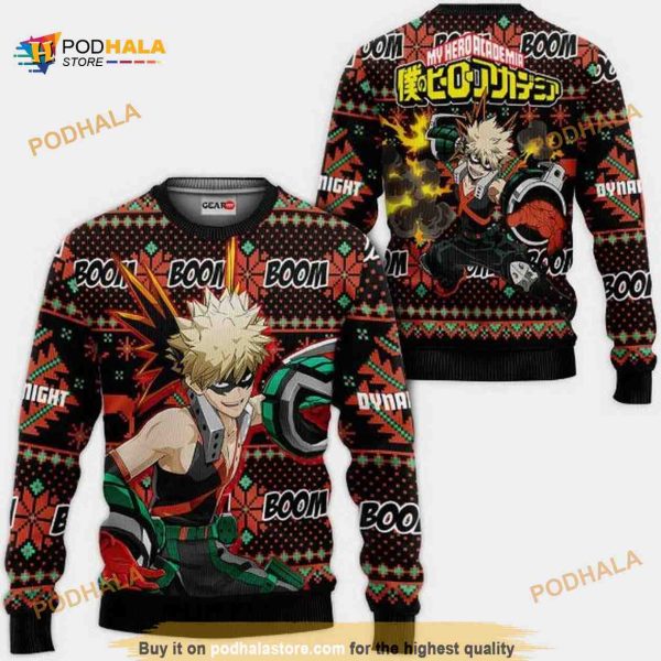 Katsuki My Hero Academia Xmas Ugly Anime Christmas Sweater