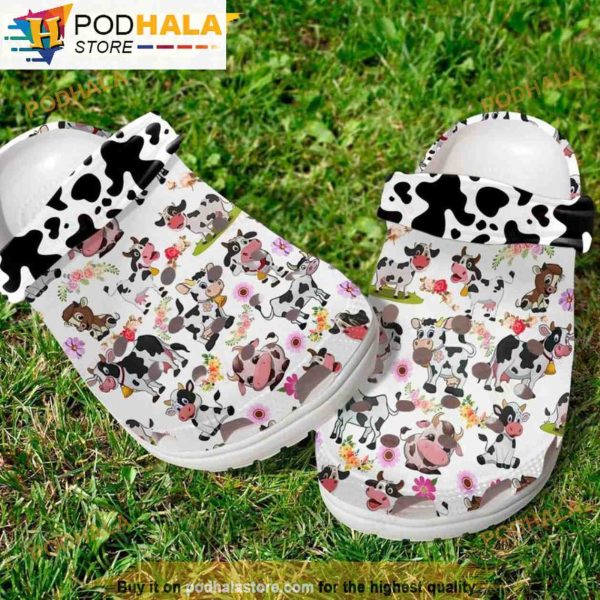 Kawaii Cow 3D Funny Crocs