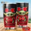 Kawasaki Baby Yoda Custom Name Gift Travel Coffee Tumbler