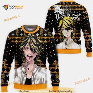 Kazutora Hanemiya Tokyo Revengers Xmas Ugly Anime Christmas Sweater
