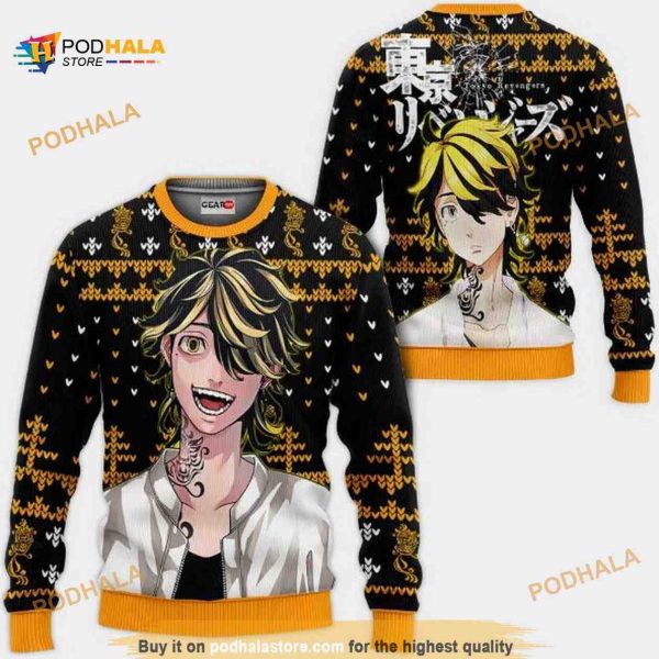 Kazutora Hanemiya Tokyo Revengers Xmas Ugly Anime Christmas Sweater