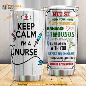 Keep Calm Im A Nurse Stainless Steel Cup Coffee Tumbler