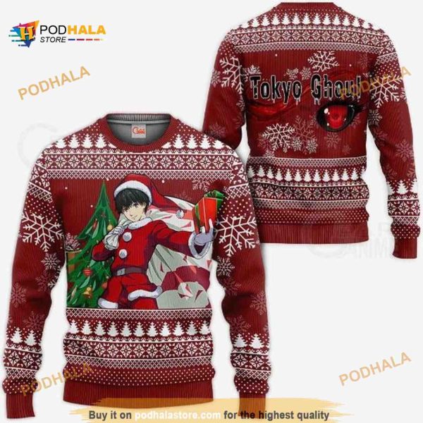 Ken Kaneki Santa Tokyo Ghoul Xmas Ugly Anime Christmas Sweater