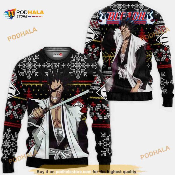 Kenpachi Zaraki Bl Xmas Ugly Anime Christmas Sweater