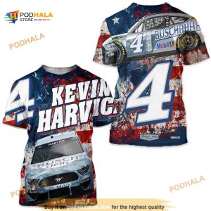 Kevin Harvick Busch Light Beer Car #4 3D T Shirt For Women Men