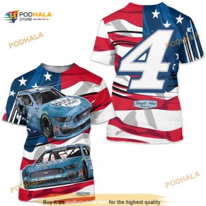 Kevin Harvick Light Beer Car #4 3D T Shirt