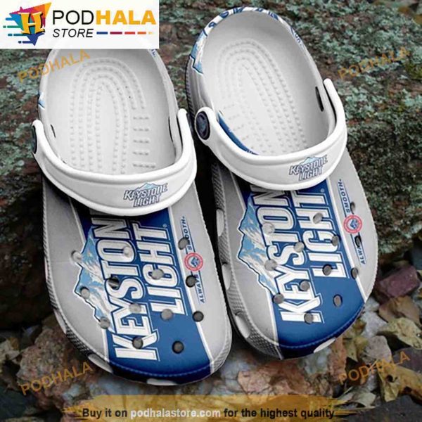 Keystone Light Always Smooth Blue 3D Funny Crocs
