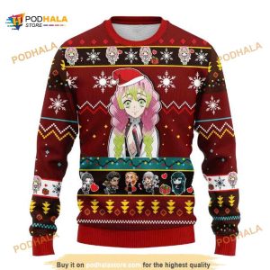 Kimetsu No Yaiba Mitsuri Kanroji Xmas Ugly Wool Anime Christmas Sweater