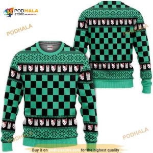Kimetsu Tanjiro Ugly Anime Christmas Sweater