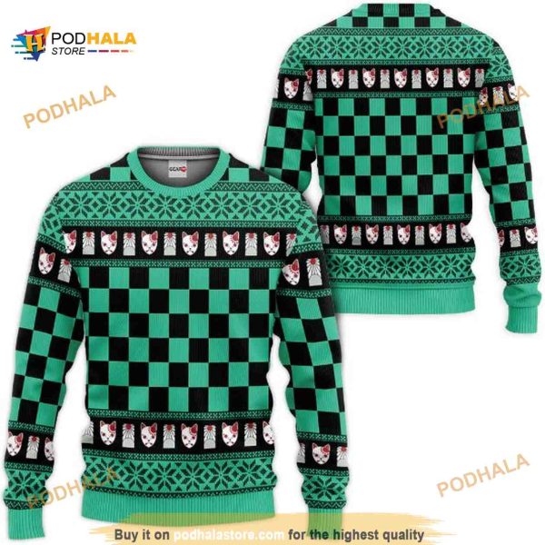 Kimetsu Tanjiro Ugly Anime Christmas Sweater