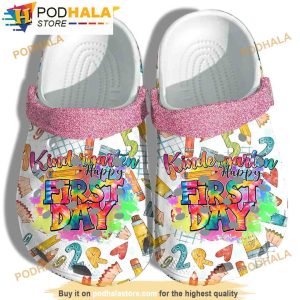 Kinder Garten Happy First Day Back To School 3D Funny Crocs Clog Shoes