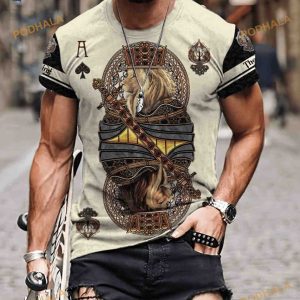 King Ace Spade Lion Poker 3D All Over Printed Shirt