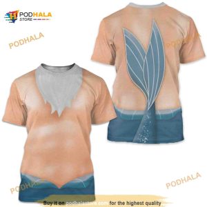King Triton 3D Shirt, The Little Mermaid Costume, King Triton Costume, Disney Dad Shirt