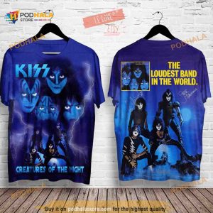Kizz Creatures Of the Night 3D Shirt, Rock Band 3D Shirt