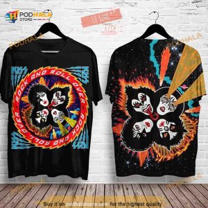 Kizz Rock and Roll Over 3D Shirt, Rock Band 3D Shirt