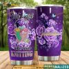 Knitting Loves Knitting Personalized Flower Coffee Tumbler