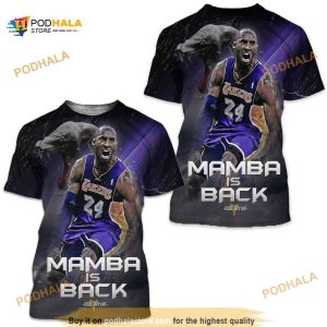 Kobe Bryant Mama Back Basketball Superstar Number 24 No. 8 Shirt