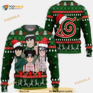 Konoha Team Guy Nrt Xmas Ugly Anime Christmas Sweater
