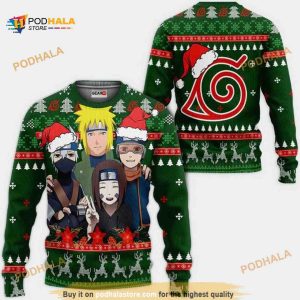 Konoha Team Minato Nrt Xmas Ugly Anime Christmas Sweater