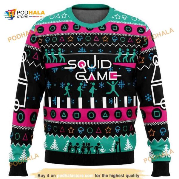 Korean Hot Drama Series Squid Game Christmas Ugly Sweater