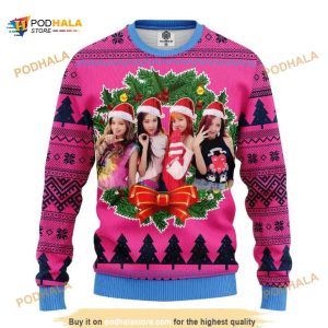 Kpop Band Black Pink Music Band Merry Xmas Ugly Christmas Sweater