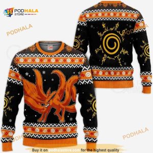 Kurama Nine Tails Ugly Christmas Xmas Anime Christmas Sweater