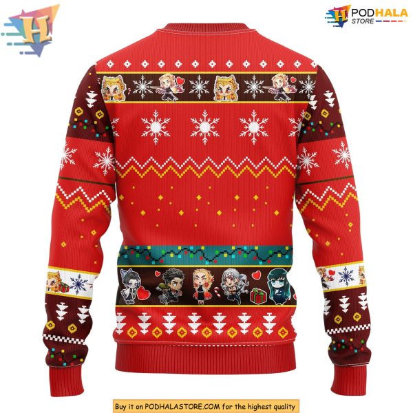 Kyojuro Rengoku Demon Slayer Ugly Anime Christmas Sweater