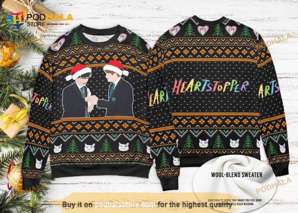 LGBTQ Mery Christmas LGBT Pride Heartstopper Nick And Charlie Ugly Christmas Sweater