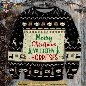 LOTR Merry Christmas Ya Filthy Hobbitses Ugly Christmas Sweater