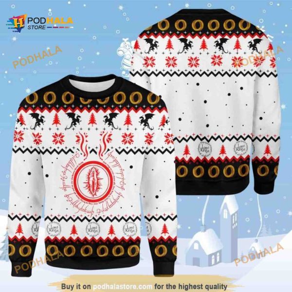 LOTR One Ring Christmas Gift Ugly Sweater, Xmas Gifts