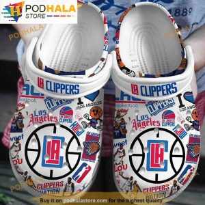 La Clippers Nba White 3D Funny Crocs Clog Shoes
