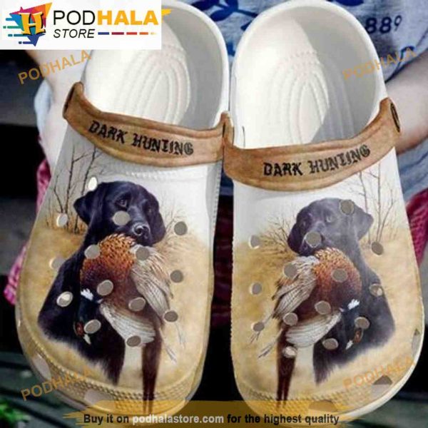 Labrador Retriever Duck Hunter Dog 3D Funny Crocs