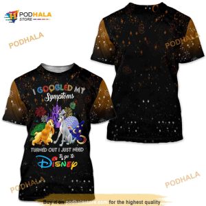 Lady and The Tramp Dogs Orange Black Pattern Disney Cartoon 3D Shirt