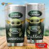 Land Rover Baby Yoda Custom Name Gift Travel Coffee Tumbler