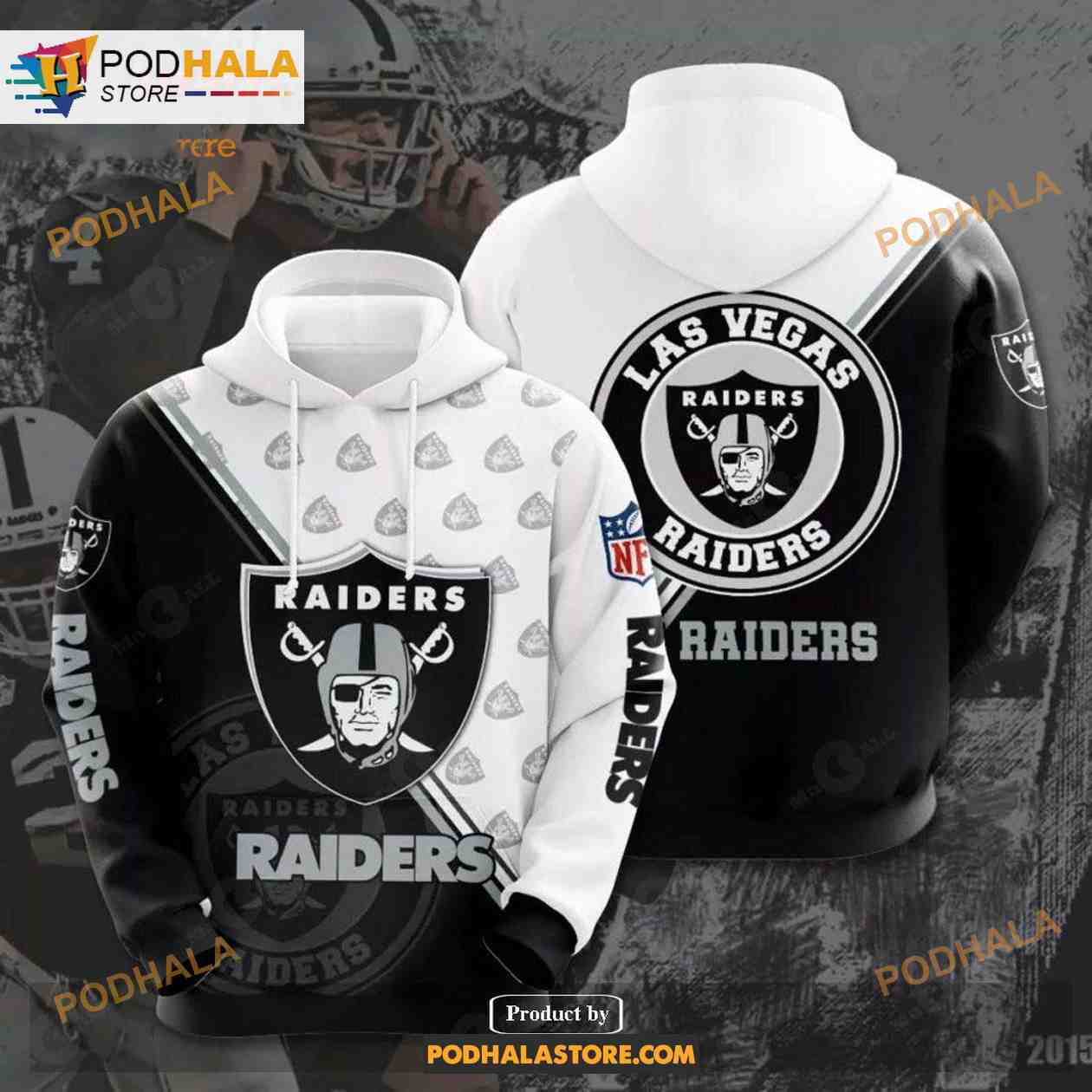Las Vegas Raiders Hoodie 3D Basic USA Flag Black Raiders Gift -  Personalized Gifts: Family, Sports, Occasions, Trending