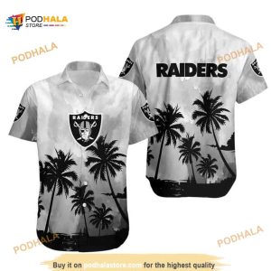Las Vegas Raiders NFL Hawaiian Shirt, Coconut Tree Pattern Summer Beach Gift