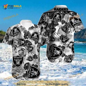 Las Vegas Raiders NFL Hawaiian Shirt, Palm Leaves Pattern Summer Vacation Gift