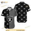 Las Vegas Raiders NFL Hawaiian Shirt, Stripes And Skull All Over Print