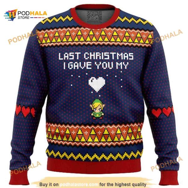 Last Christmas I Gave You My Heart Zelda The Legend Of Zelda Christmas Ugly Sweater