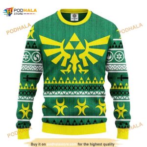 Legend of Zelda Symbol Ugly Christmas Sweater, Xmas Gifts