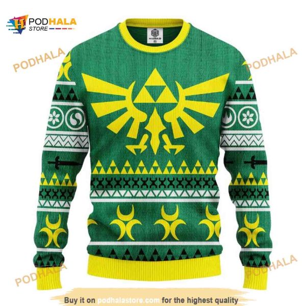 Legend of Zelda Symbol Ugly Christmas Sweater, Xmas Gifts