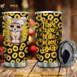 Leopard Sunflower Gift Travel Coffee Tumbler All Over Print 3D