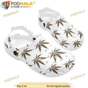 Leopard Weed 3D Funny Crocs