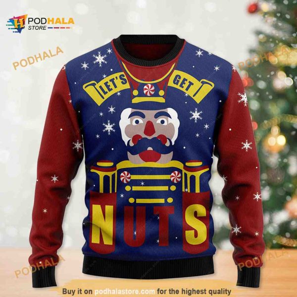 Let’s Get Nuts Christmas Nutcrackers Major Mint Ugly Xmas Sweater