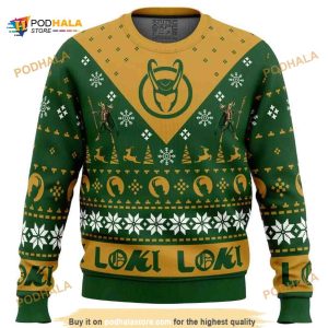 Let Earth Receive Her King Loki Marvel Loki Christmas Ugly Sweater