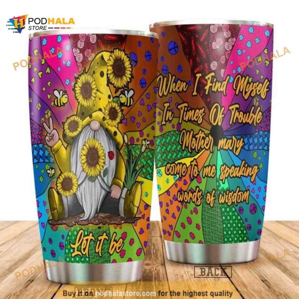 Let It Be Hippie Stainless Steel Cup Coffee Tumbler