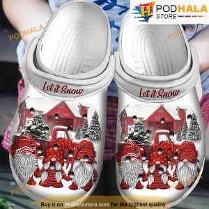 Let It Snows Gnomies Christmas 3D Funny Crocs