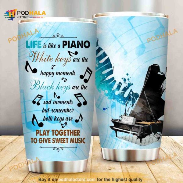 Like Is A Piano Stainless Steel Cup Coffee Tumbler
