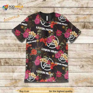 Linkin Park Band All Over Print Linkin Park Floral 3D Shirt